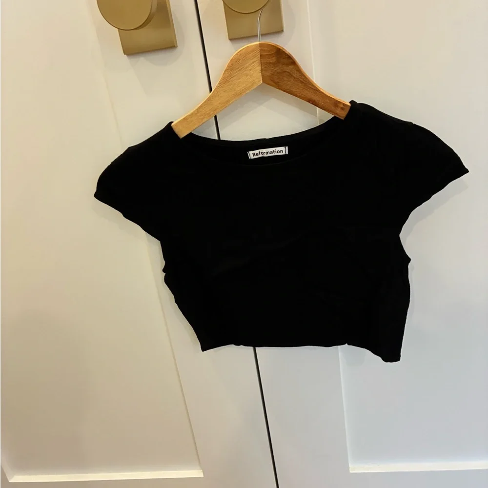 Reformation Black Two-Piece Crop Top & Maxi Skirt Set - Picture 6 of 10